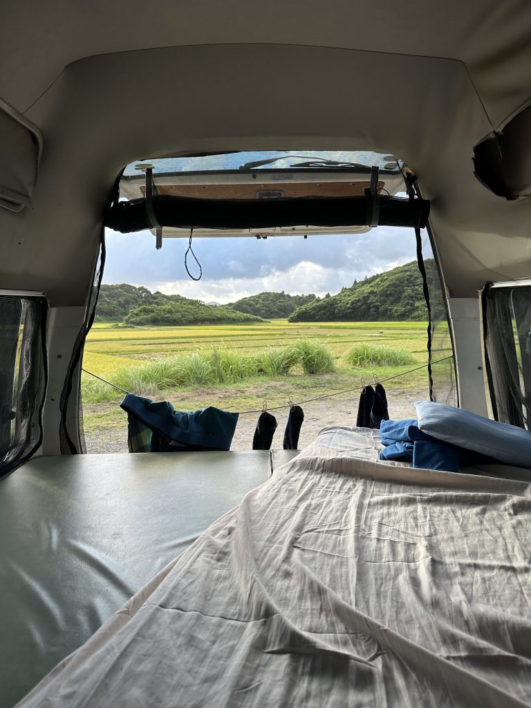 Rice Fields Seen Through Surf Van - Surfing in Japan by Surf Van