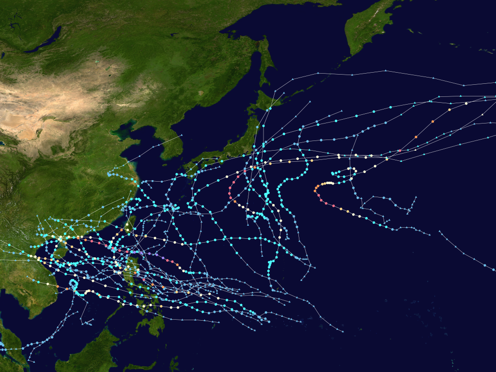 2025 Pacific Typhoon Tracks - Guide To Japan Surf Trip